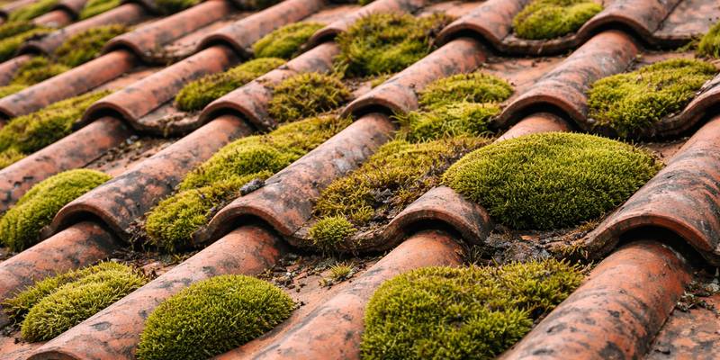 mossa på tak